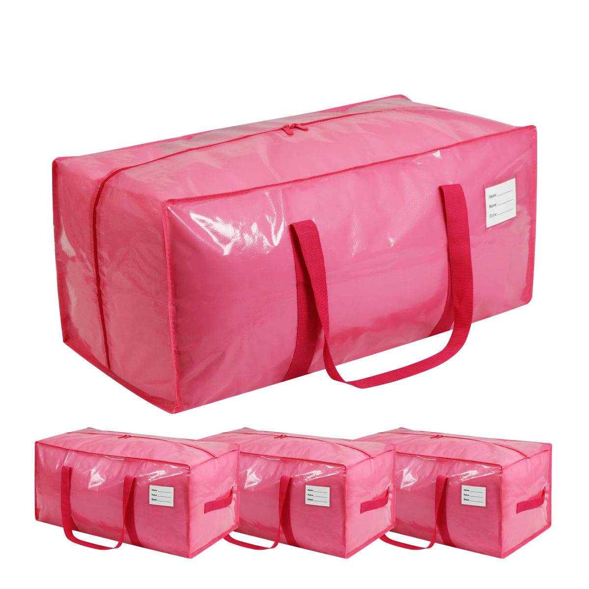 VTSVTS pink moving bag with large capacity for clothes and bedding.