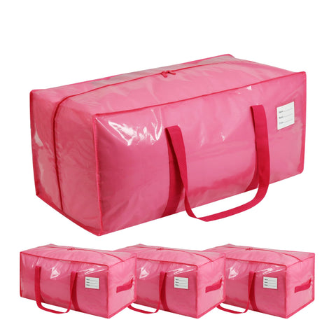VTSVTS pink moving bag with large capacity for clothes and bedding.