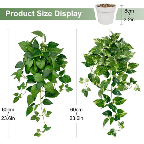 Vuahaul artificial hanging ivy with variegated leaves for bright room accents.