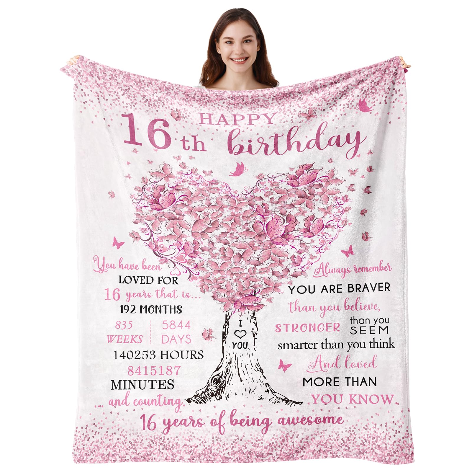 Vuinezo Sweet 16 blanket closeup highlights soft polyester fabric for cozy comfort
