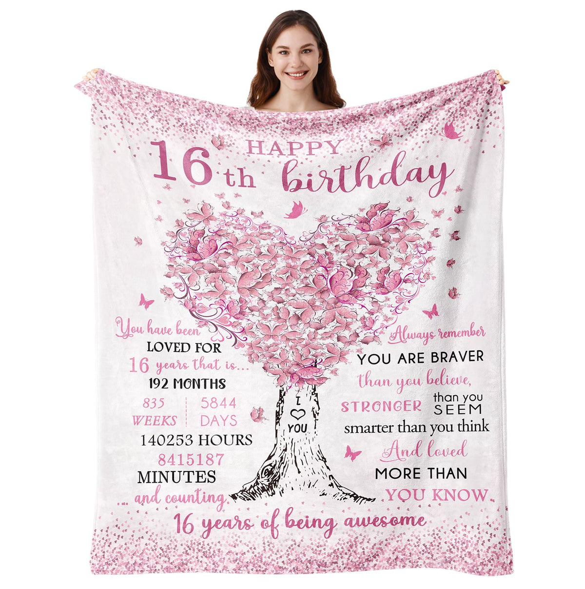 Vuinezo Sweet 16 blanket closeup highlights soft polyester fabric for cozy comfort