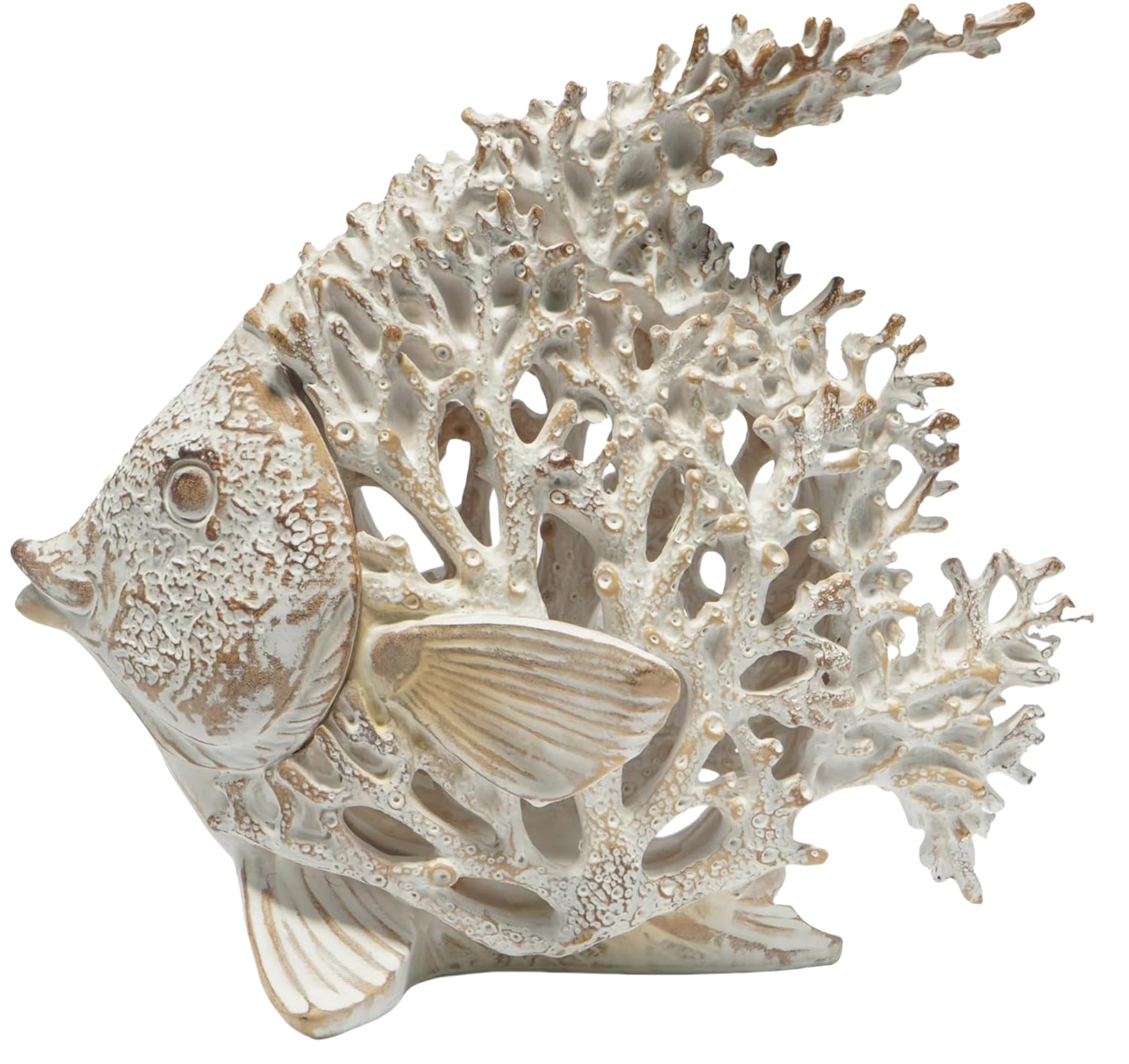 VVGIFTS angelfish sculpture highlighting coral-like texture for shelves
