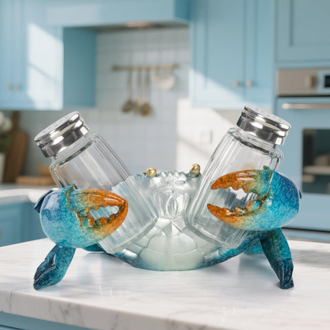 Coastal kitchen display featuring the VVGIFTS crab holder