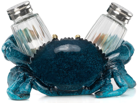 Close-up of VVGIFTS crab detail with blue patina finish