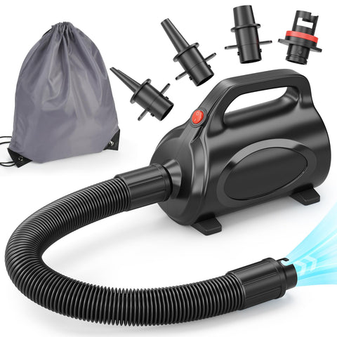VVELIKE 650W air pump front view for quick inflating.