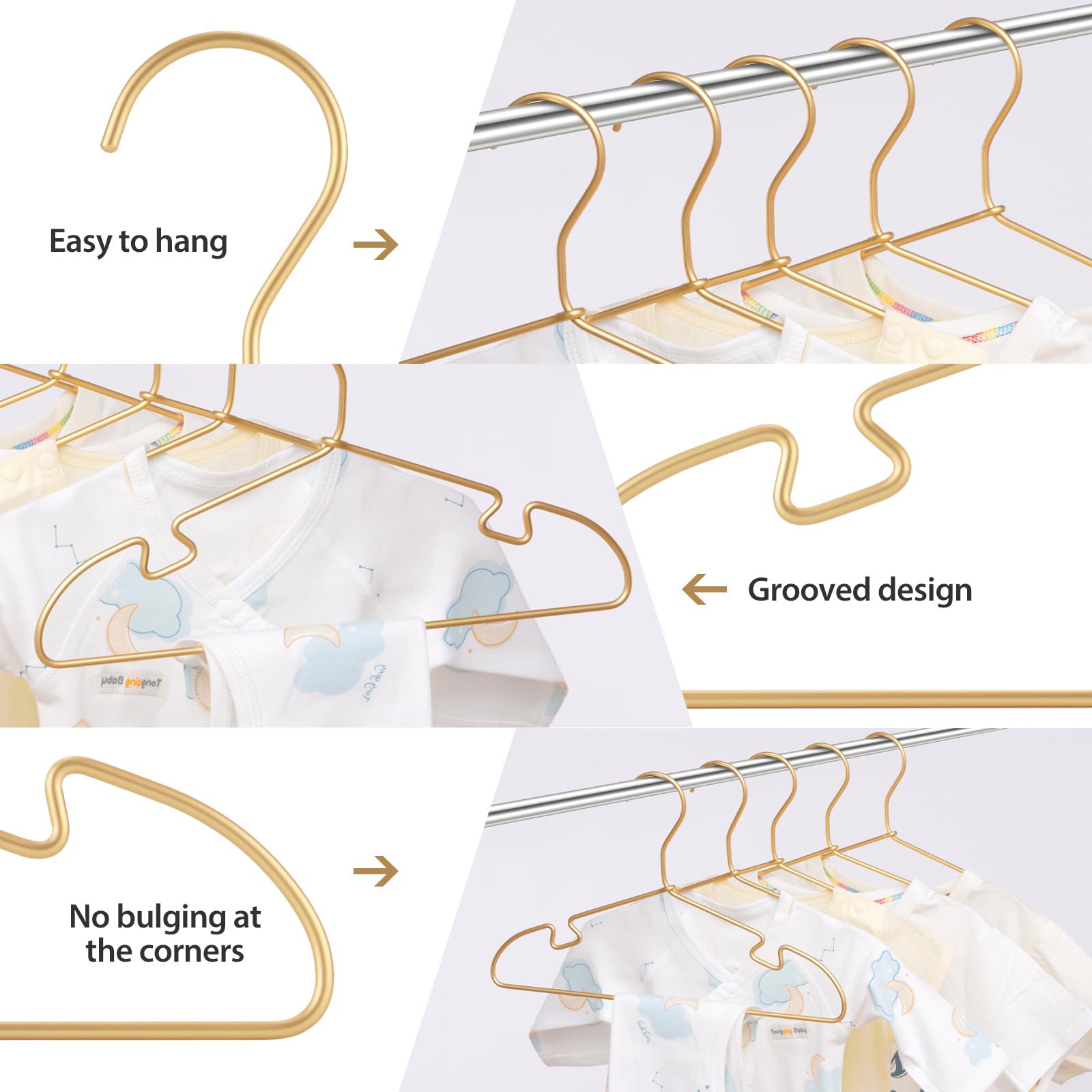 VWV ultra-light durable aluminum hanger supports seasonal clothing without warping.