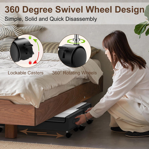 VXEAPADE heavy-duty 66lb capacity keeps bulky items secure under furniture