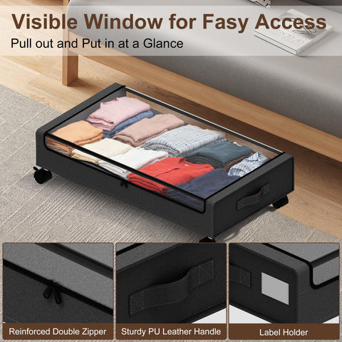 VXEAPADE label window design helps label and locate contents at a glance