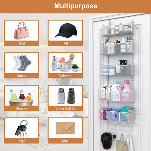 VyGrow adhesive stickers stabilize the organizer during door use.