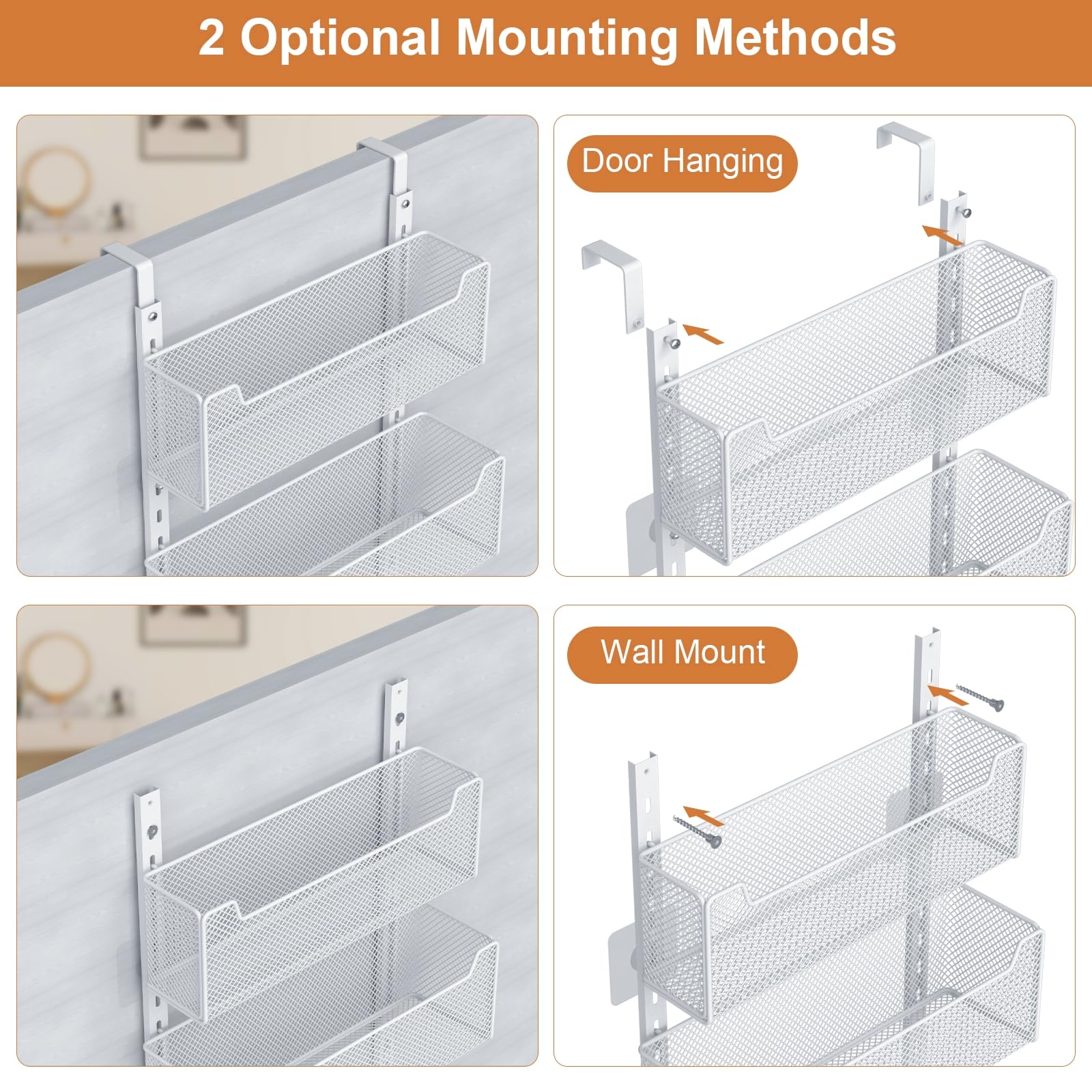 VyGrow door organizer with a coat hook for quick entryway organization.