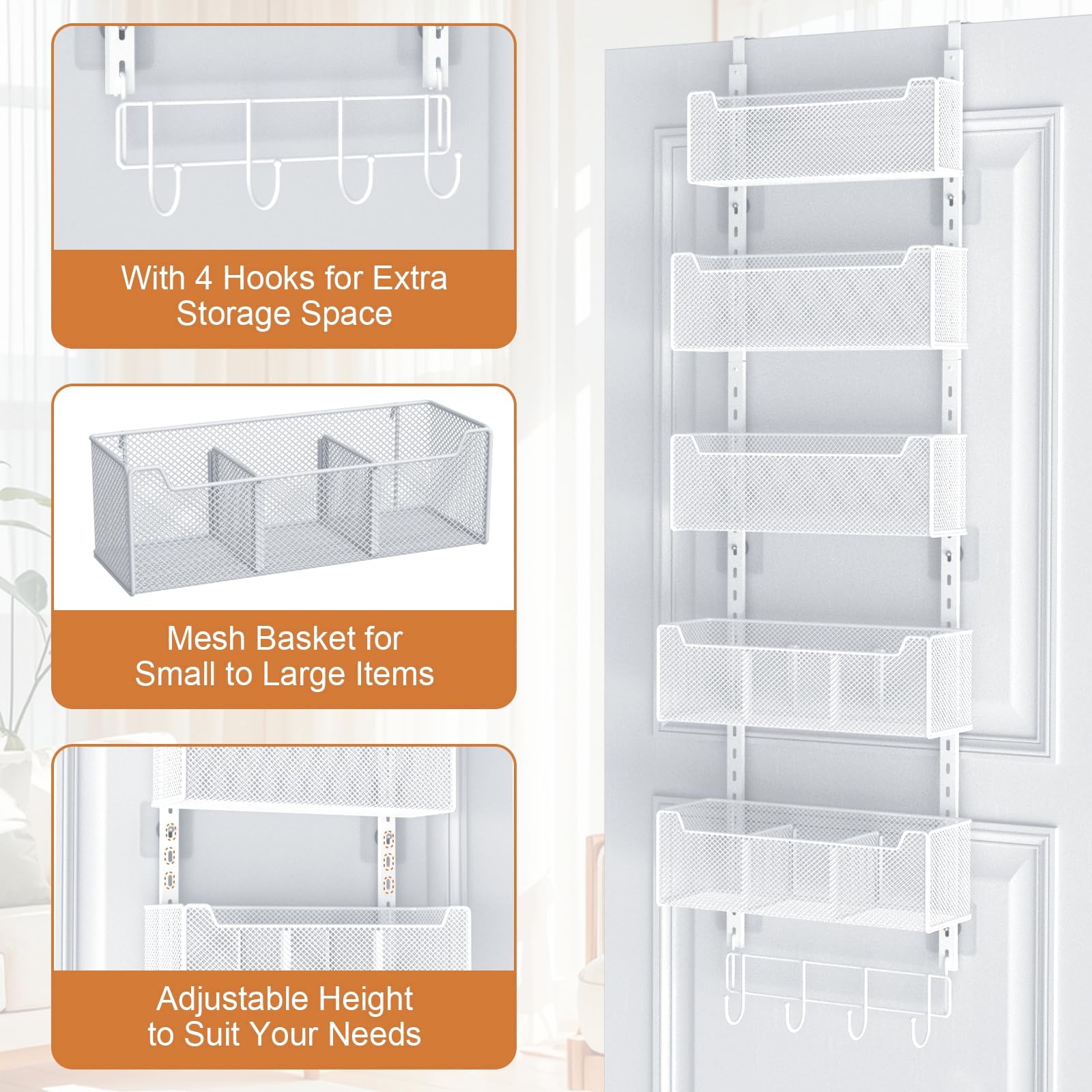 VyGrow easy-assembly door organizer that requires no tools.