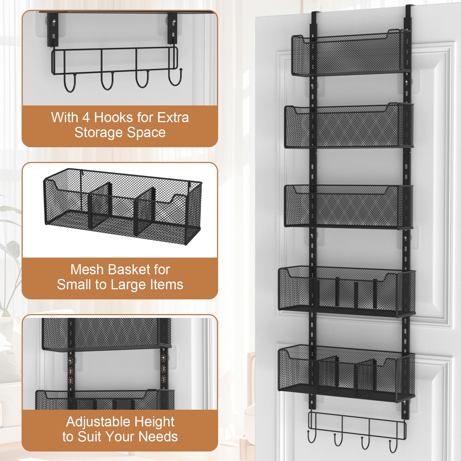 VyGrow pantry door setup shows accessible storage behind pantry doors.