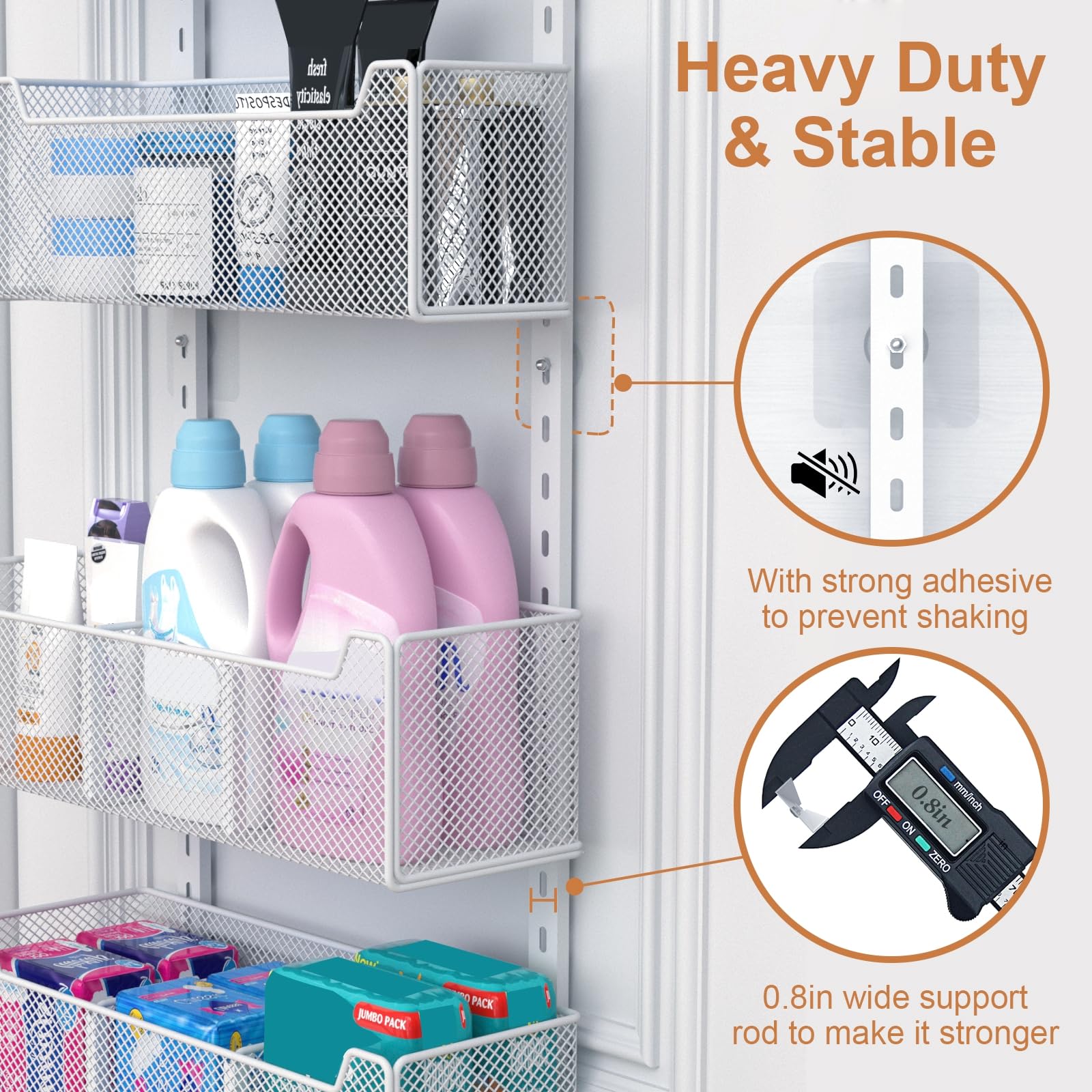 VyGrow basket sizes including small, medium, and large for flexible storage.