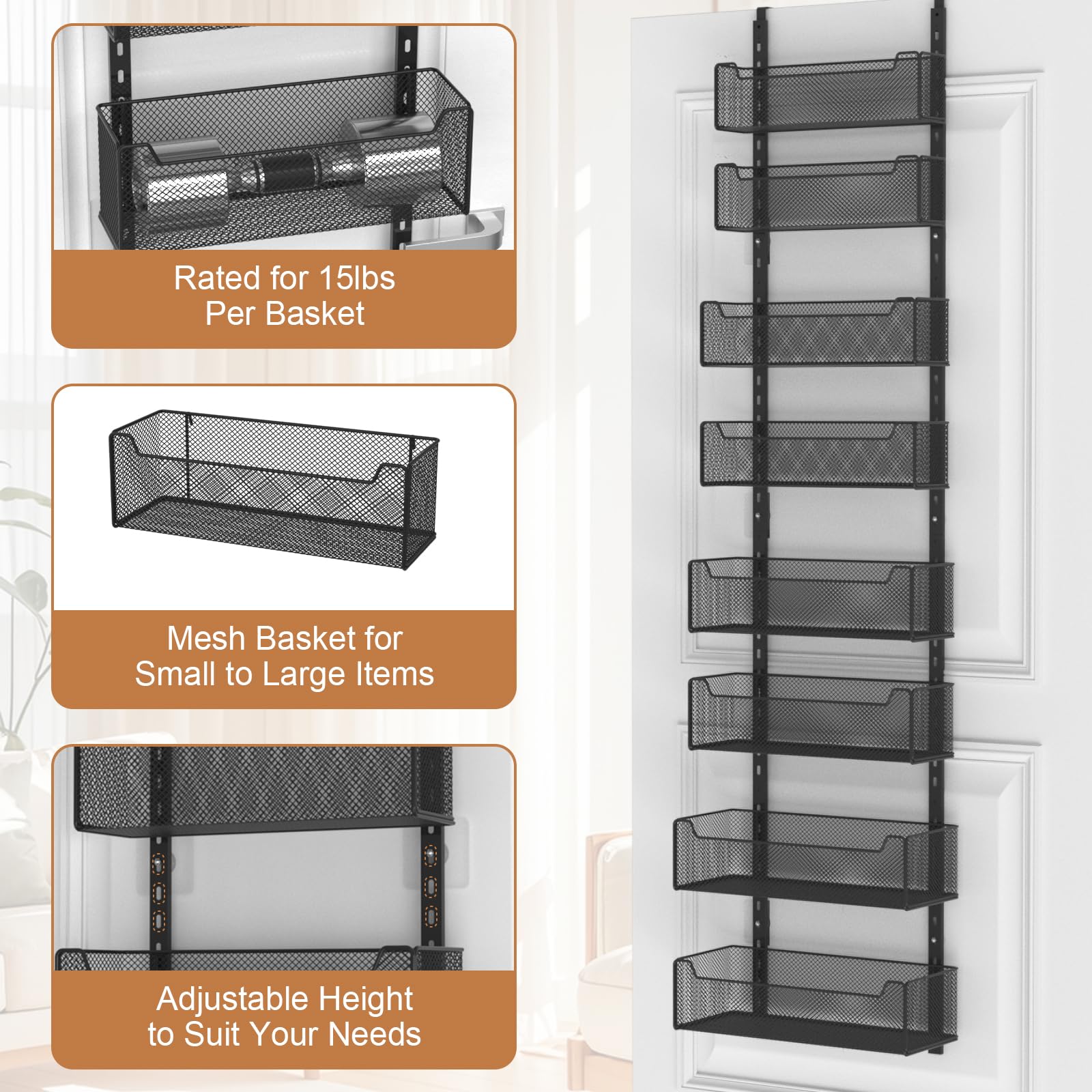 VyGrow versatile storage solution fits pantry, kitchen, bathroom, and more.