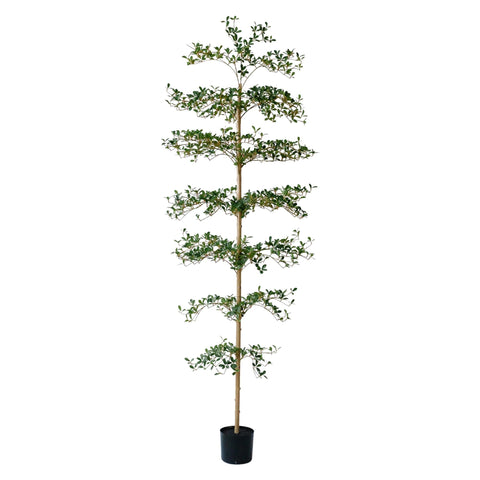 Entryway display with the VYNT 7ft faux olive tree