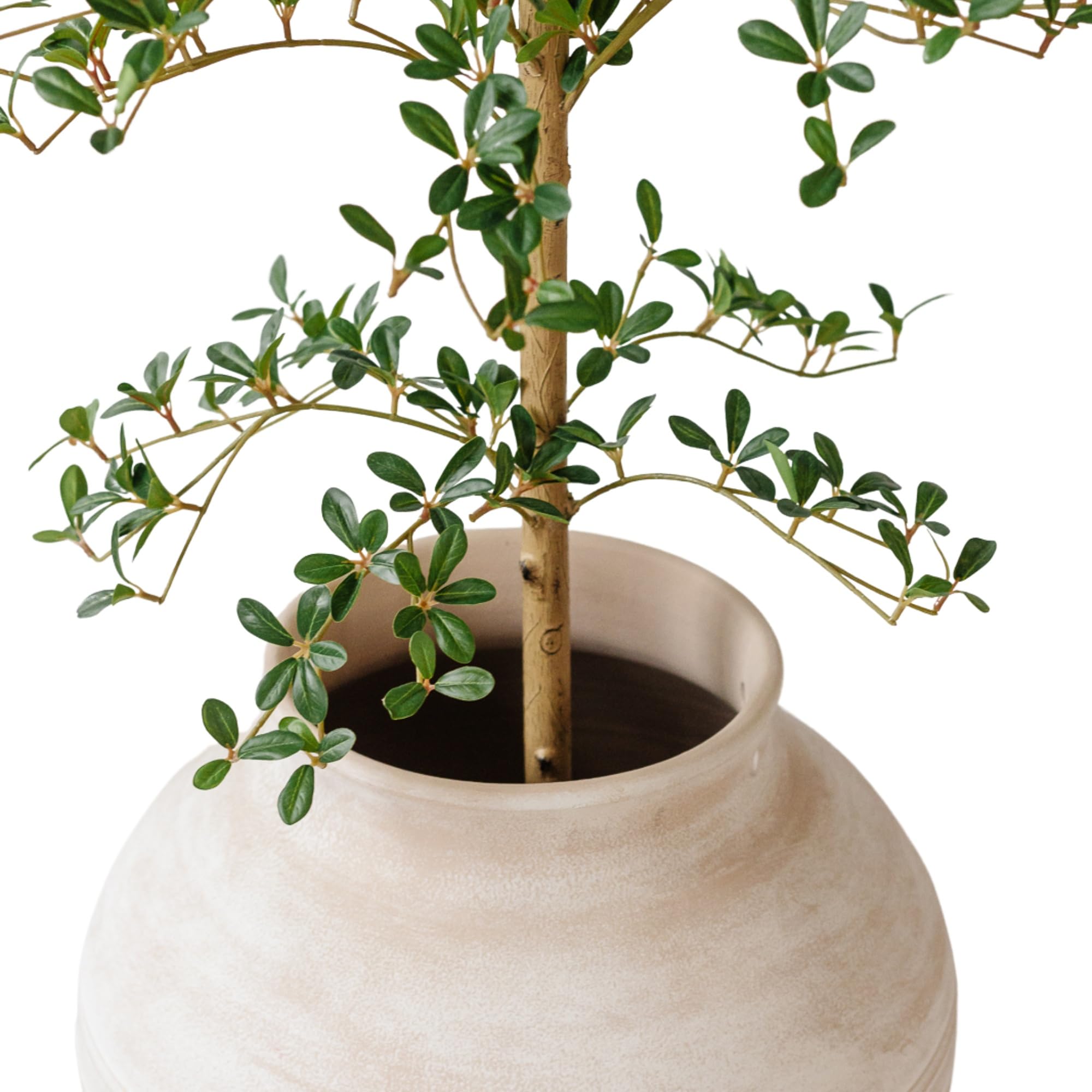 Elegant wedding centerpiece using VYNT faux olive tree