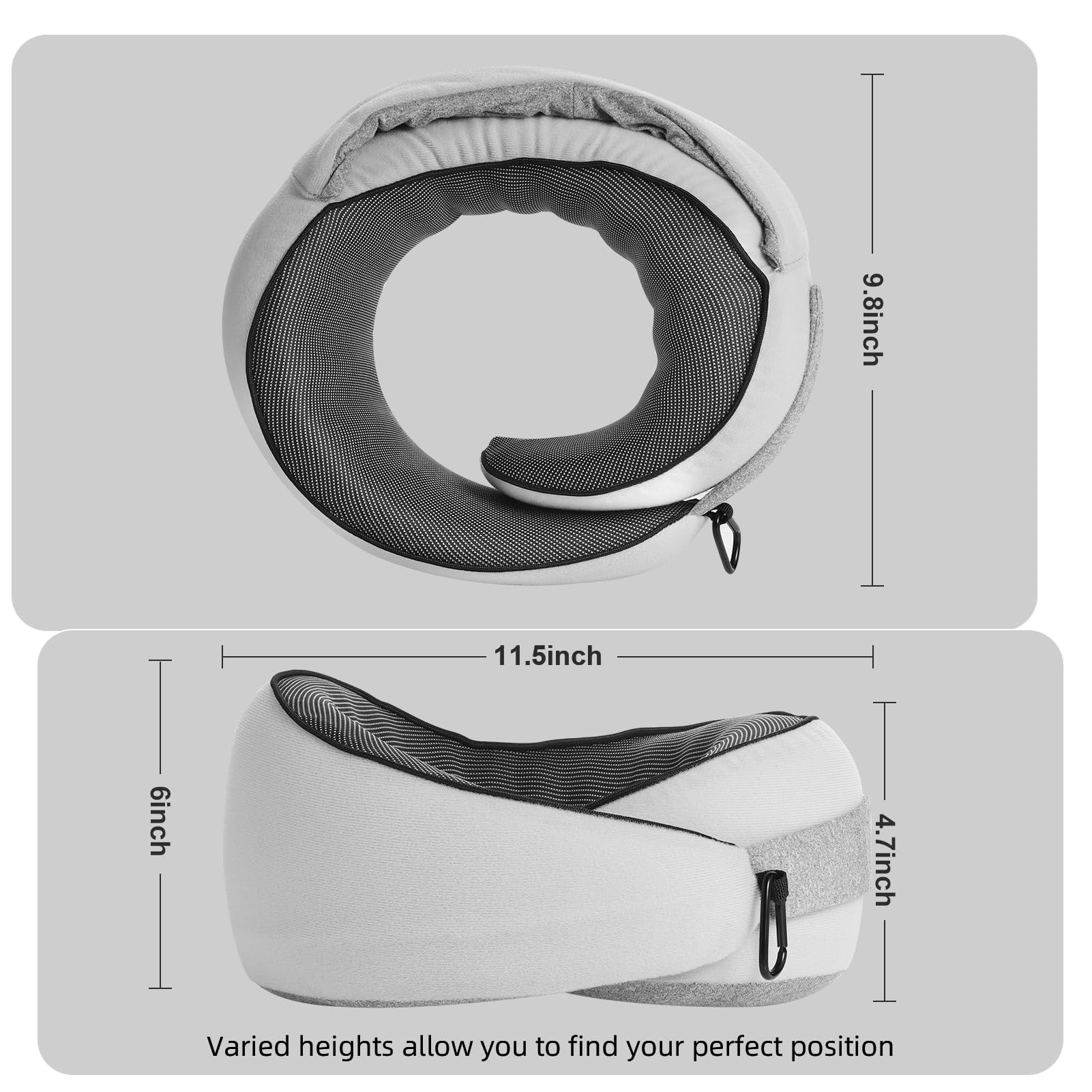 Vzpeun carabiner clip allows attaching to your bag for quick access.