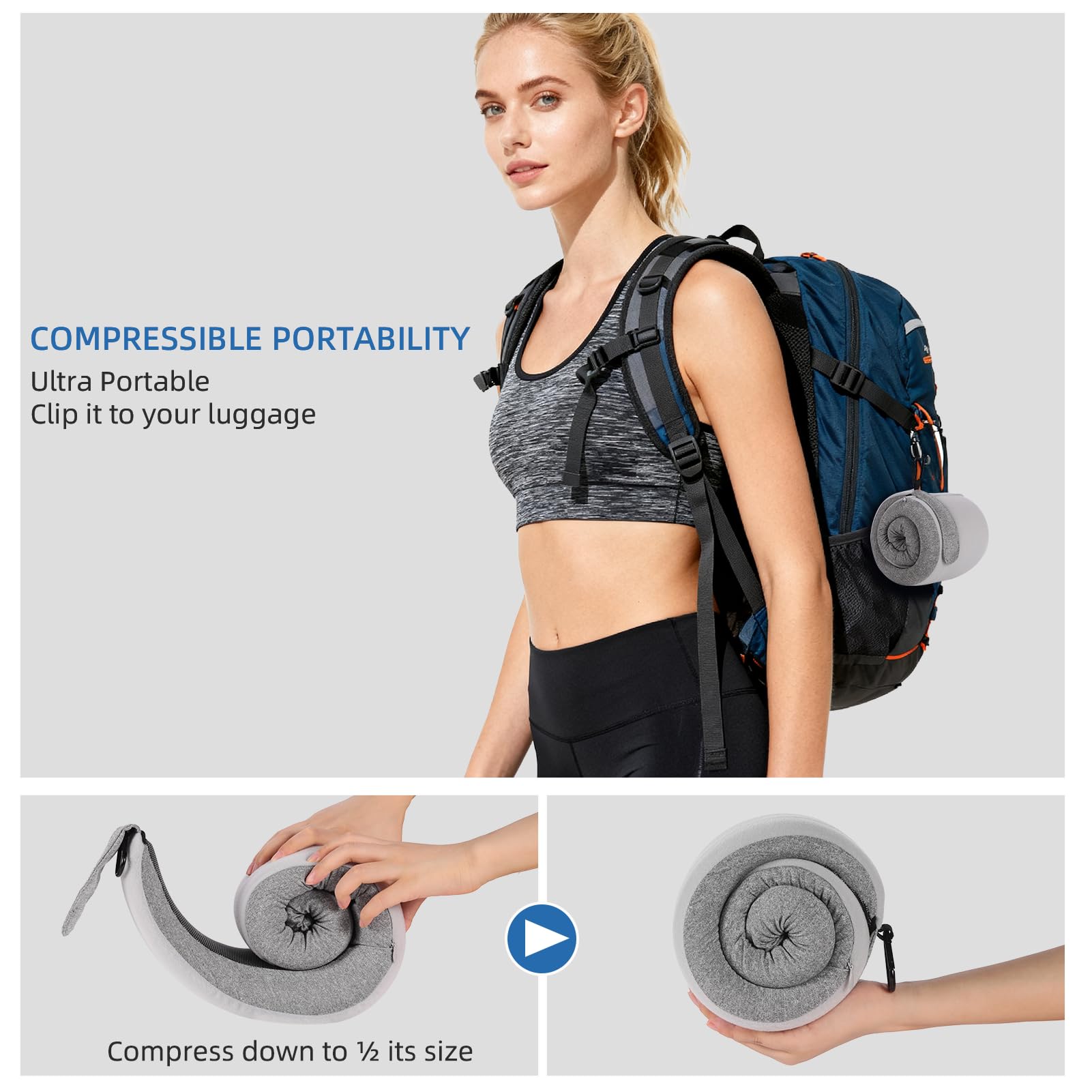 Vzpeun compact roll enables easy packing and space-saving transport.
