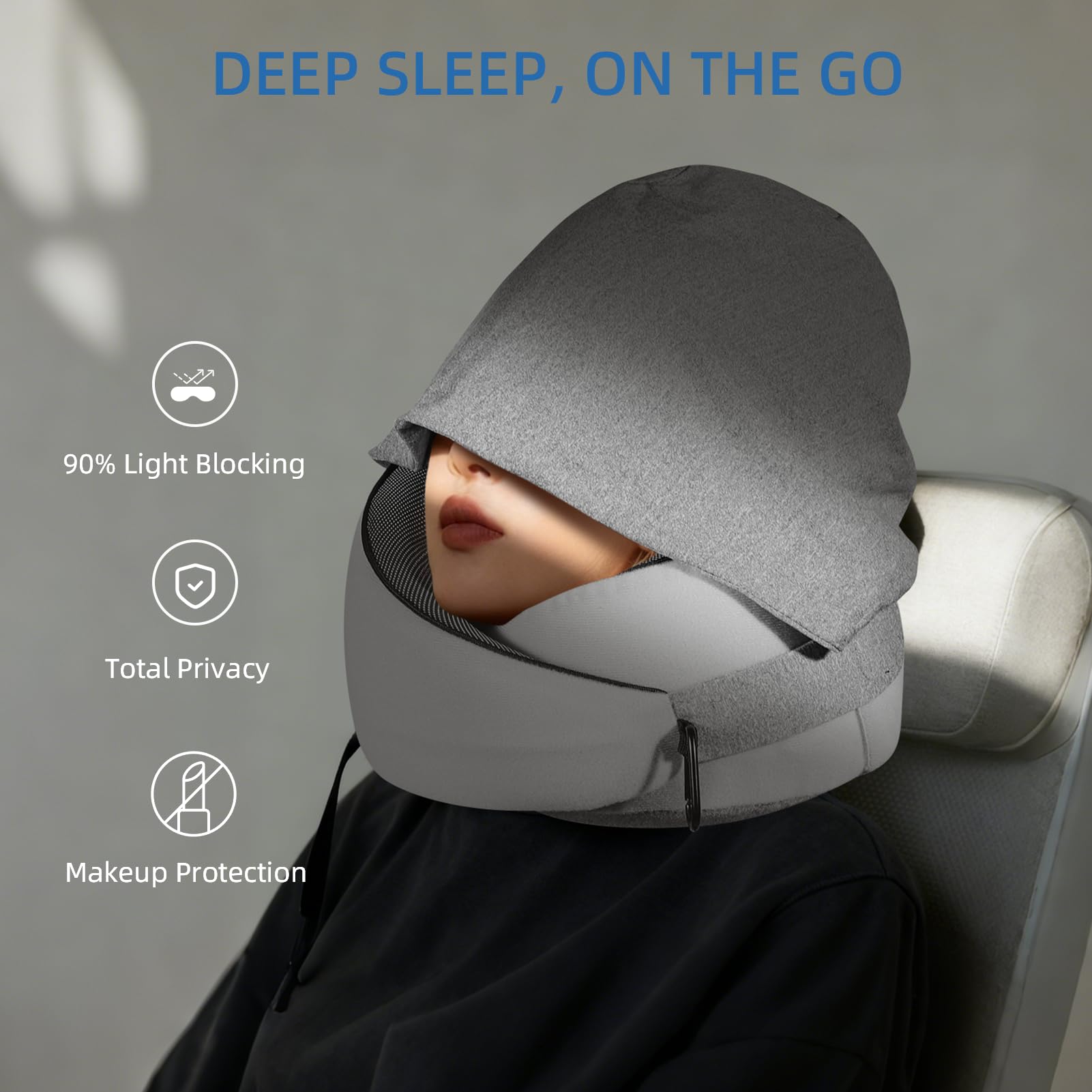 Vzpeun memory foam core adapts to neck contours for comfort.