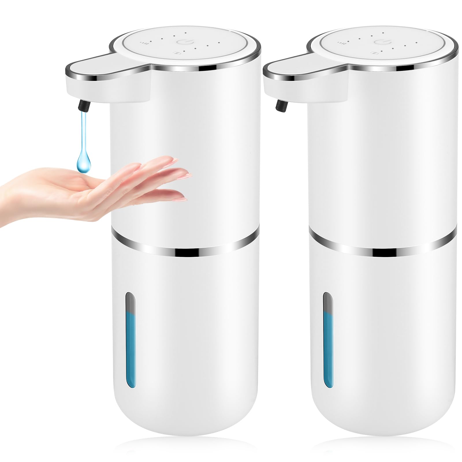 VZZNN 2-pack automatic soap dispensers for bathroom and kitchen convenience