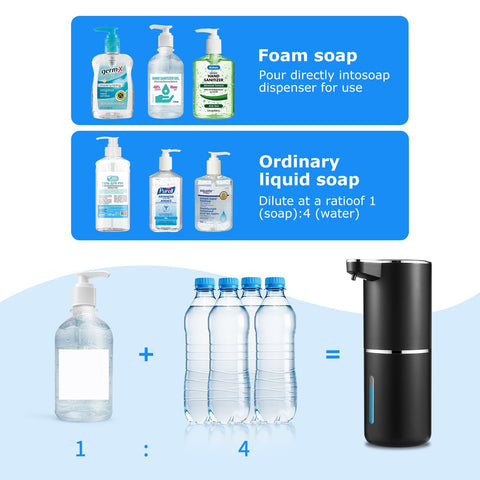 VZZNN 2-pack automatic soap dispenser side view demonstrates slim vertical profile