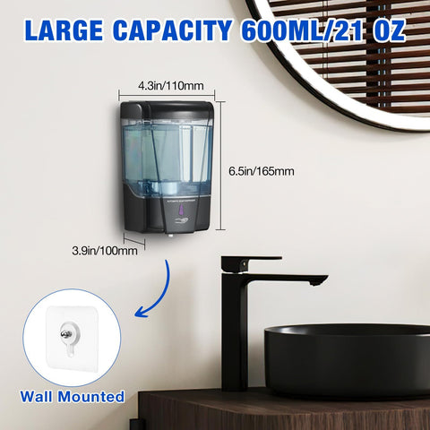 VZZNN infrared sensor enables touchless operation for hygienic use.