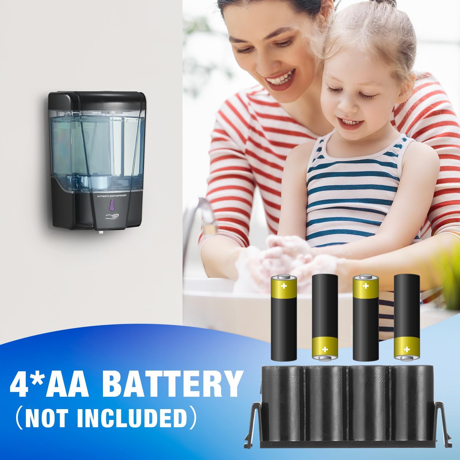 VZZNN battery-powered dispenser supports quick placement without mains power.