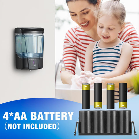 VZZNN battery-powered dispenser supports quick placement without mains power.