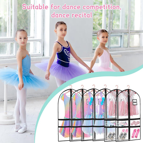 VZZNN black dance garment bags suit stage wardrobes and school gear.