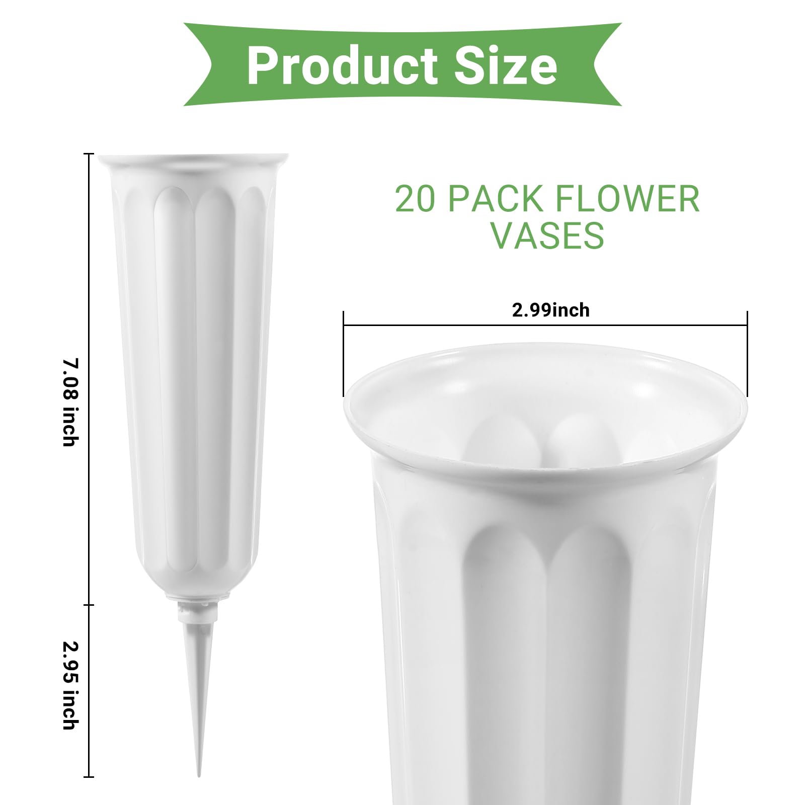 VZZNN bulk cemetery vase set simplifies multi-site memorial decorations.