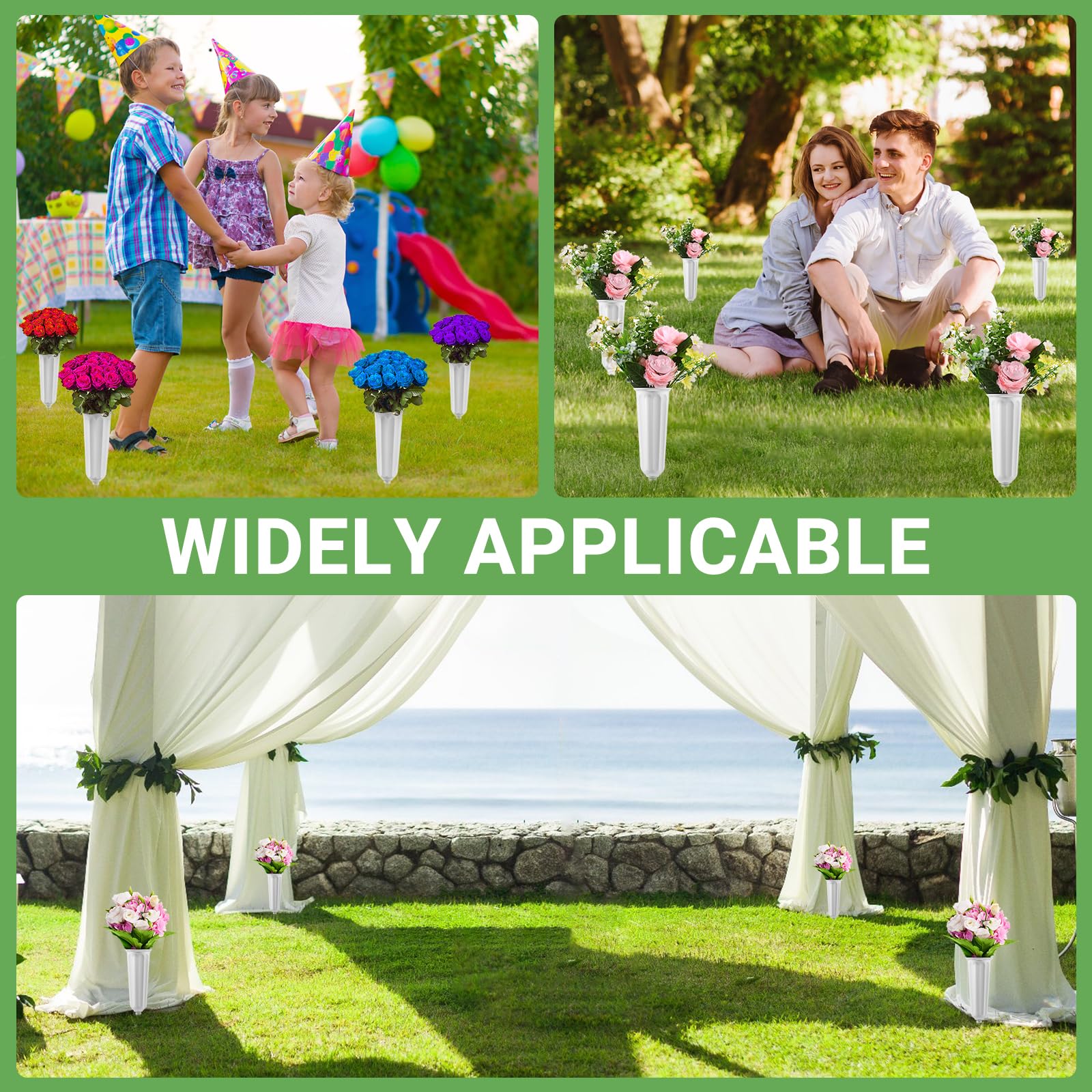 VZZNN outdoor memorial decoration vases ideal for memorial day displays.