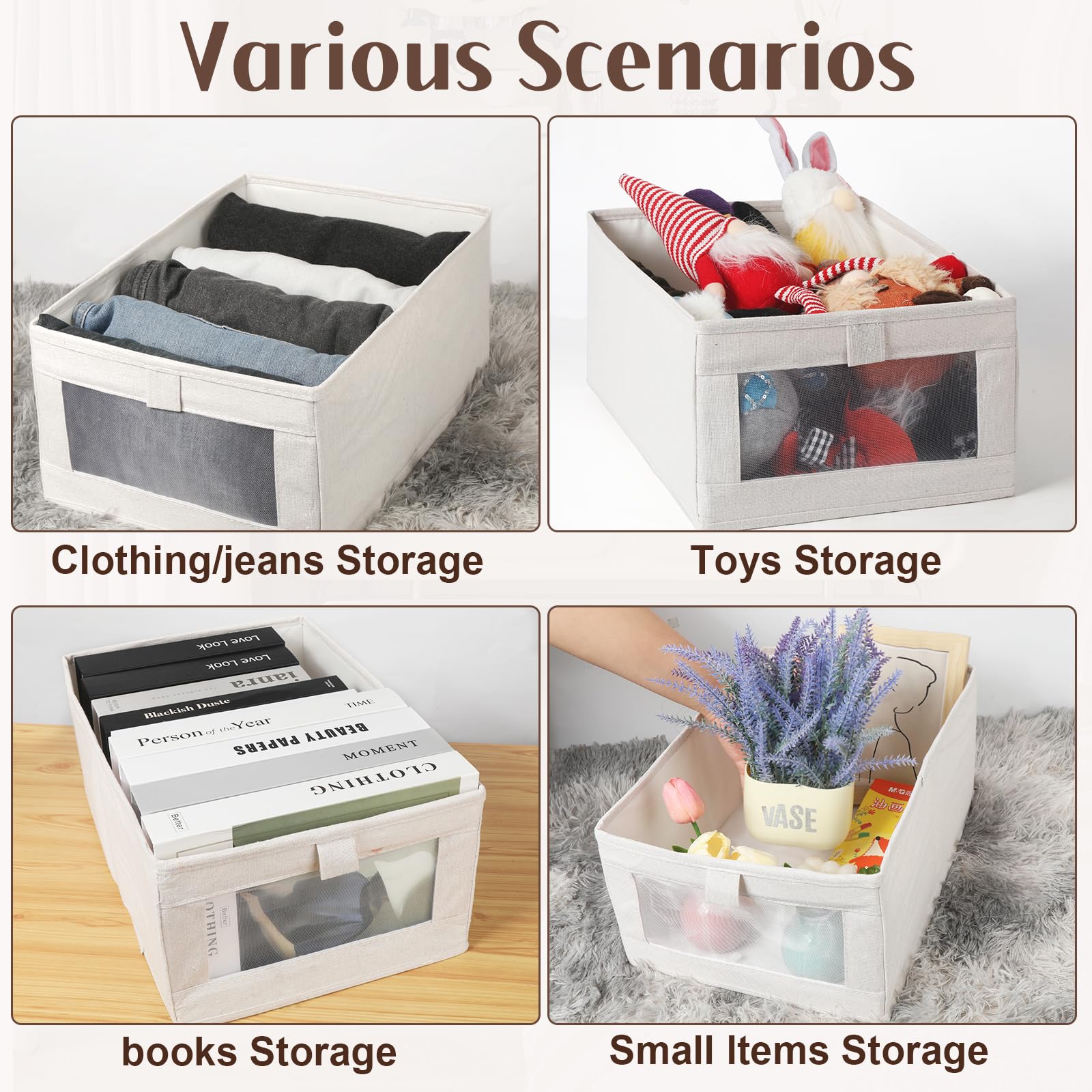 VZZNN space-saving foldable closet bin for compact, organized spaces.