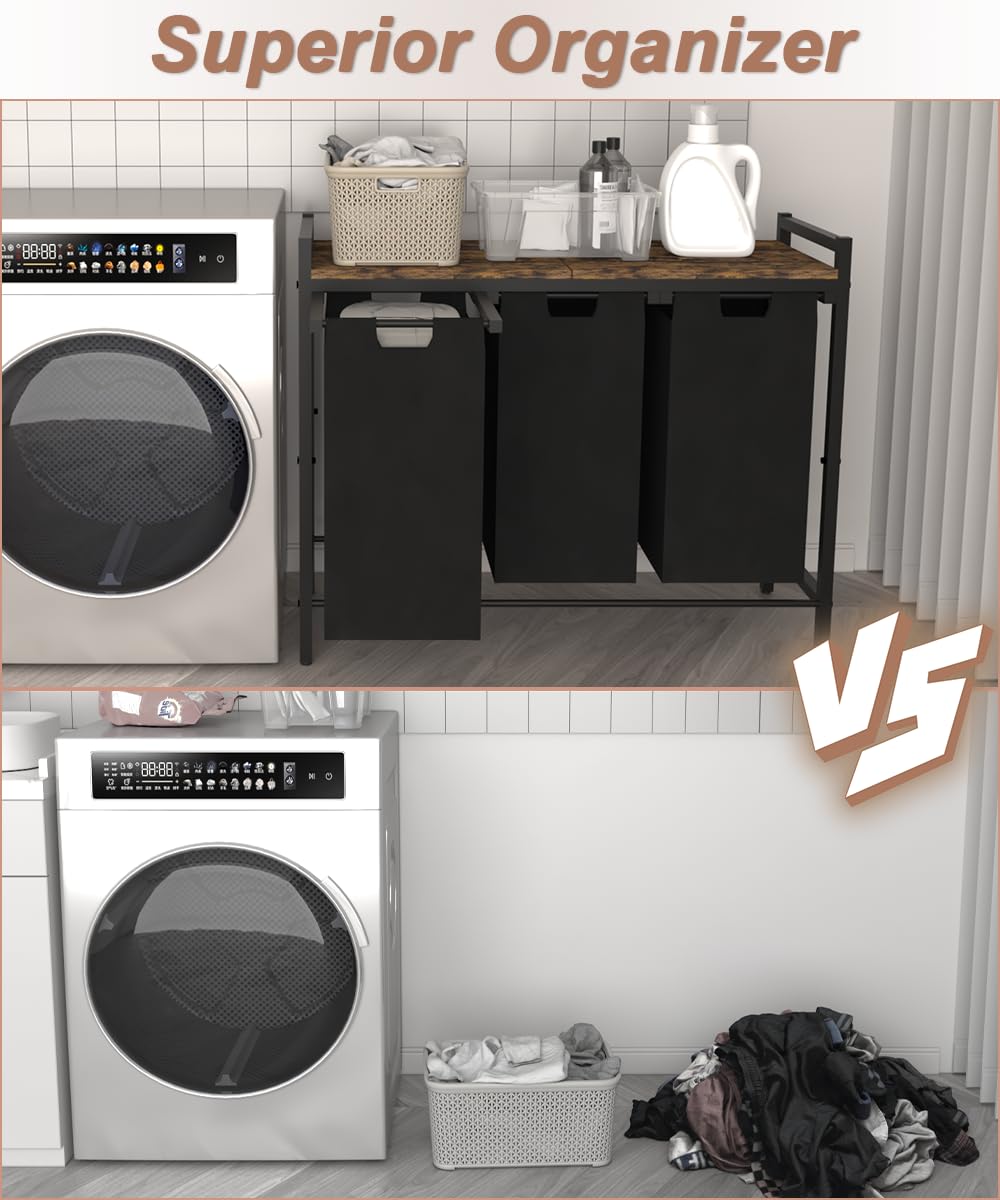 Waaliji hamper placed in a dorm room setup for organized laundry