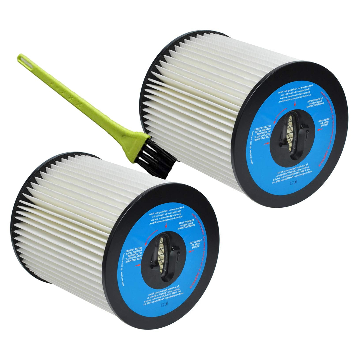Wadoy 8106-01 central vacuum filter front view for better airflow