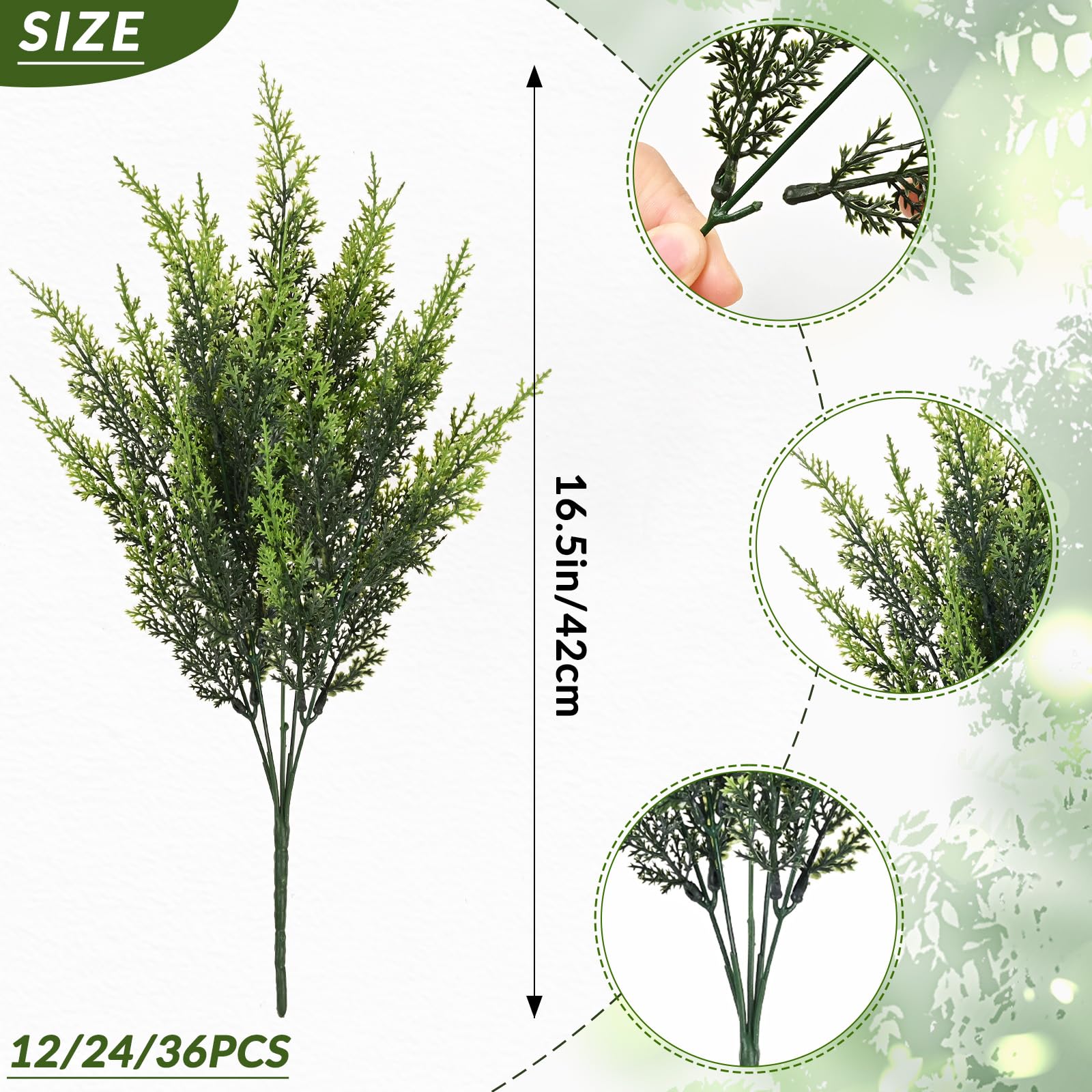 Waipfaru 24 bundles artificial plants in garden decor setting for maintenance free greenery