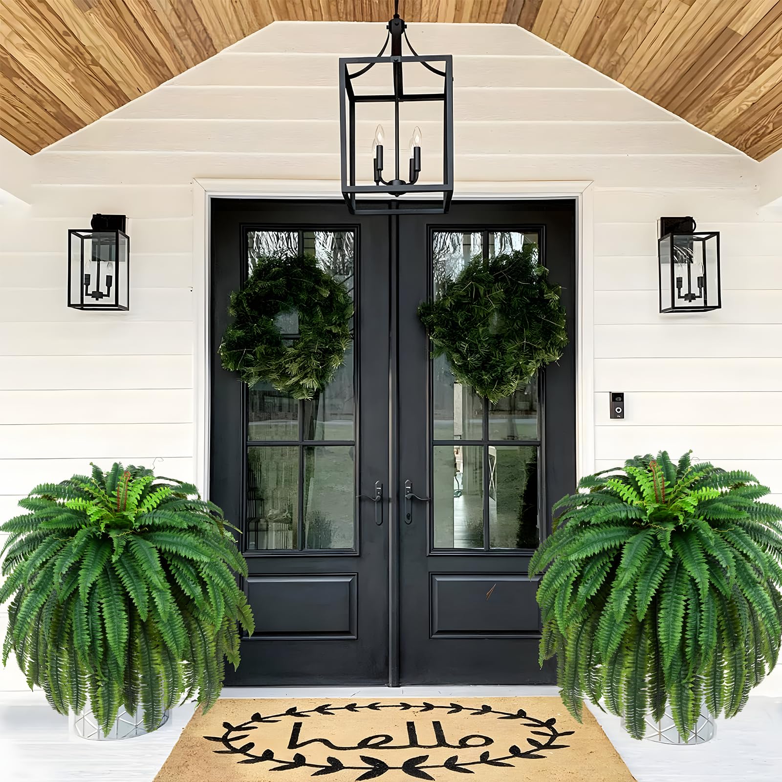 Waipfaru 60-inch ferns array on garden patio display