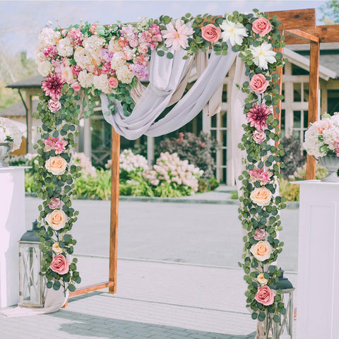 Waipfaru wedding table garland for elegant mantle decor