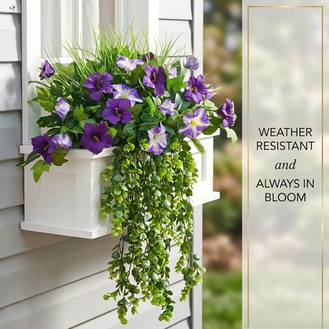Waipfaru artificial greenery mix with detailed leaves for full-year garden accents