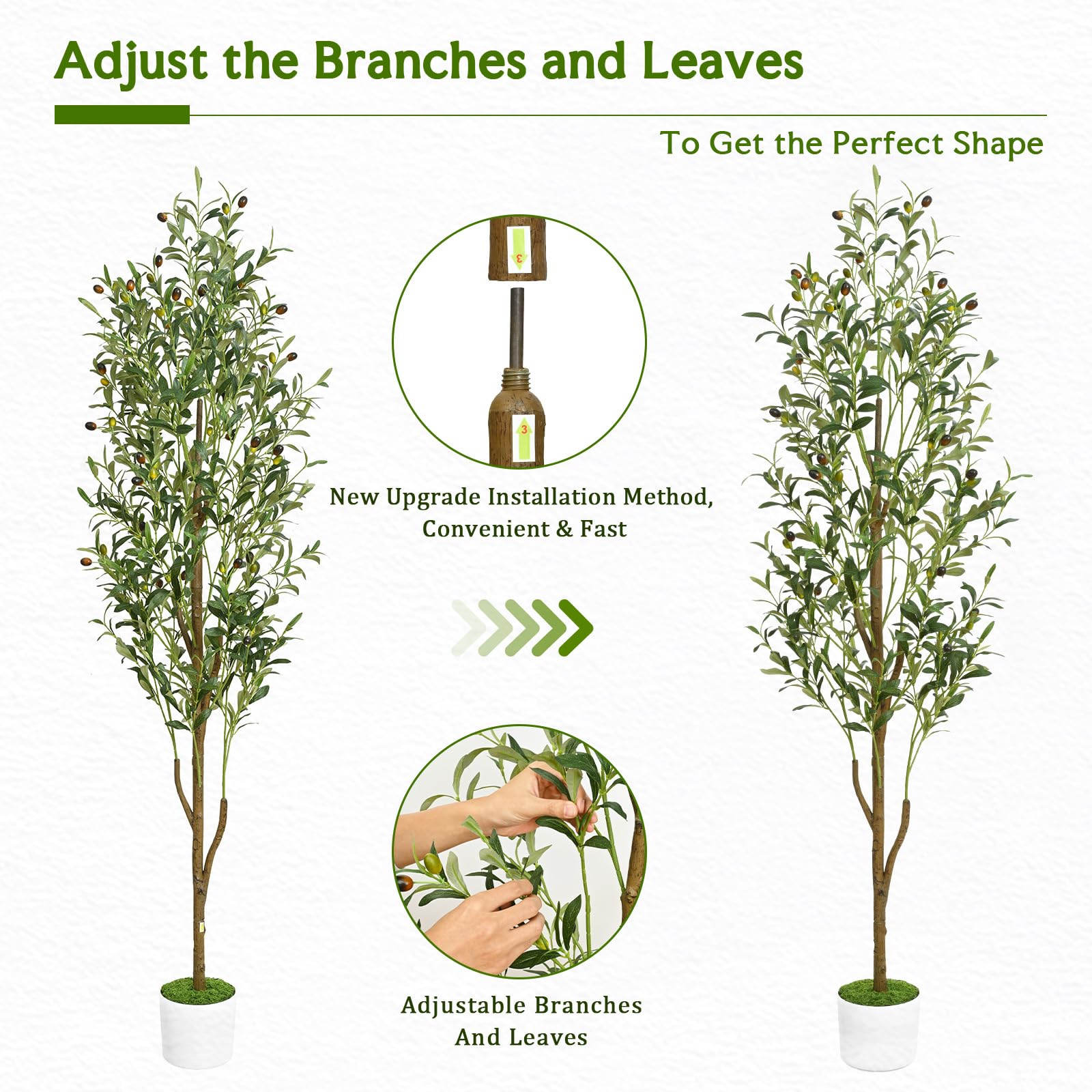 Waipfaru artificial olive tree enhances living room decor with timeless greenery.