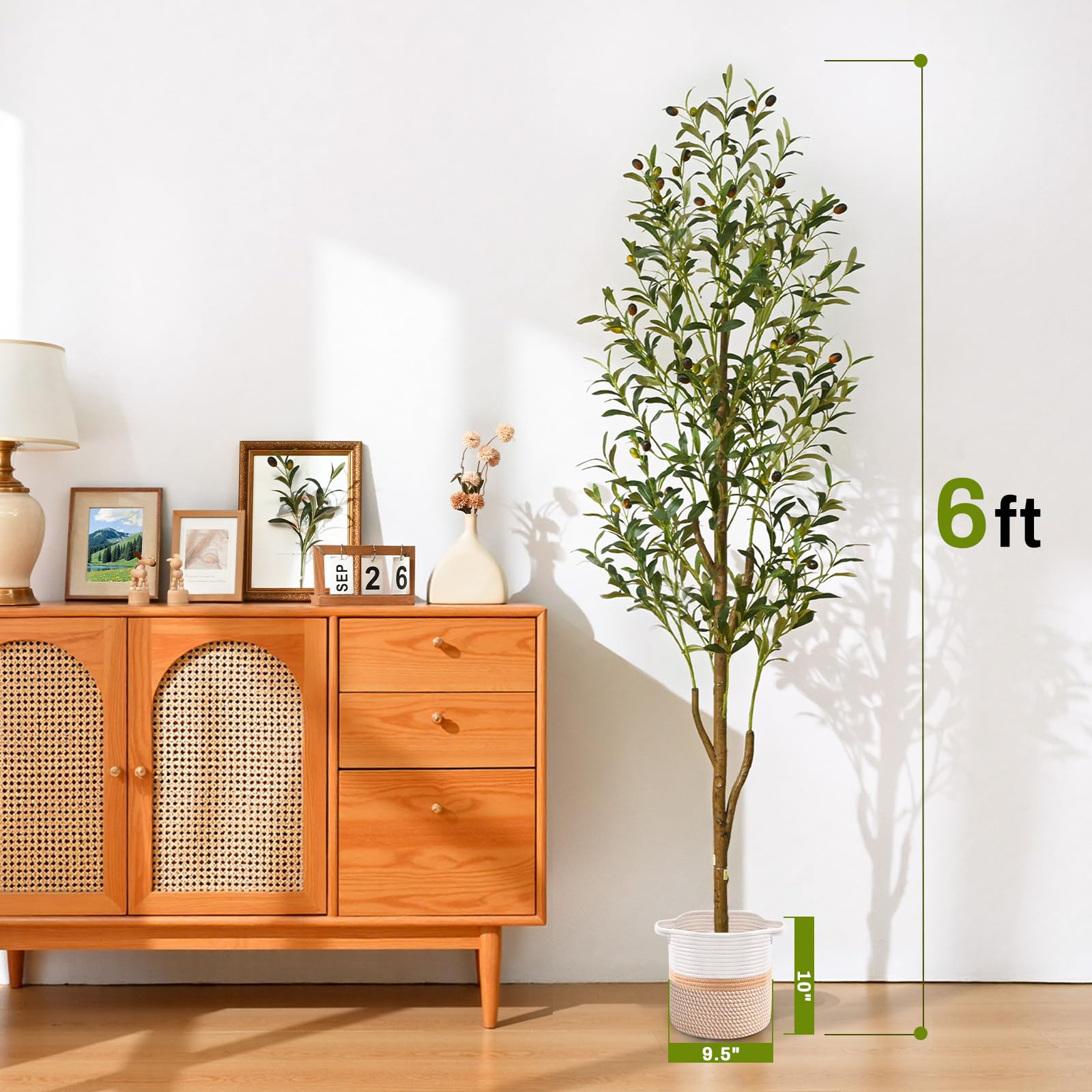 Waipfaru artificial olive tree with olive fruits detail, lifelike textures for authentic decor.