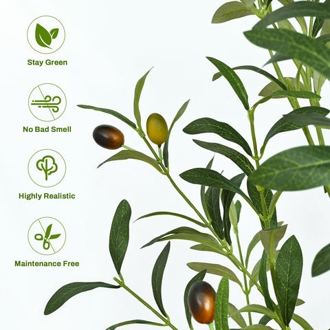 Waipfaru artificial olive tree upgraded cotton basket adds stability and warmth.