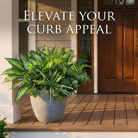 Waipfaru artificial plants pothos orchid collection brings tropical vibes.