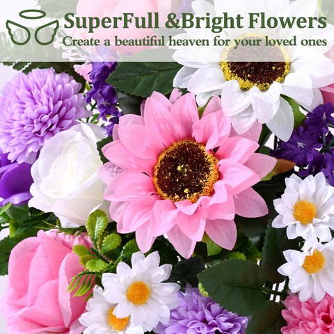 Waipfaru daisies and sunflowers close-up showing vibrant color variety.