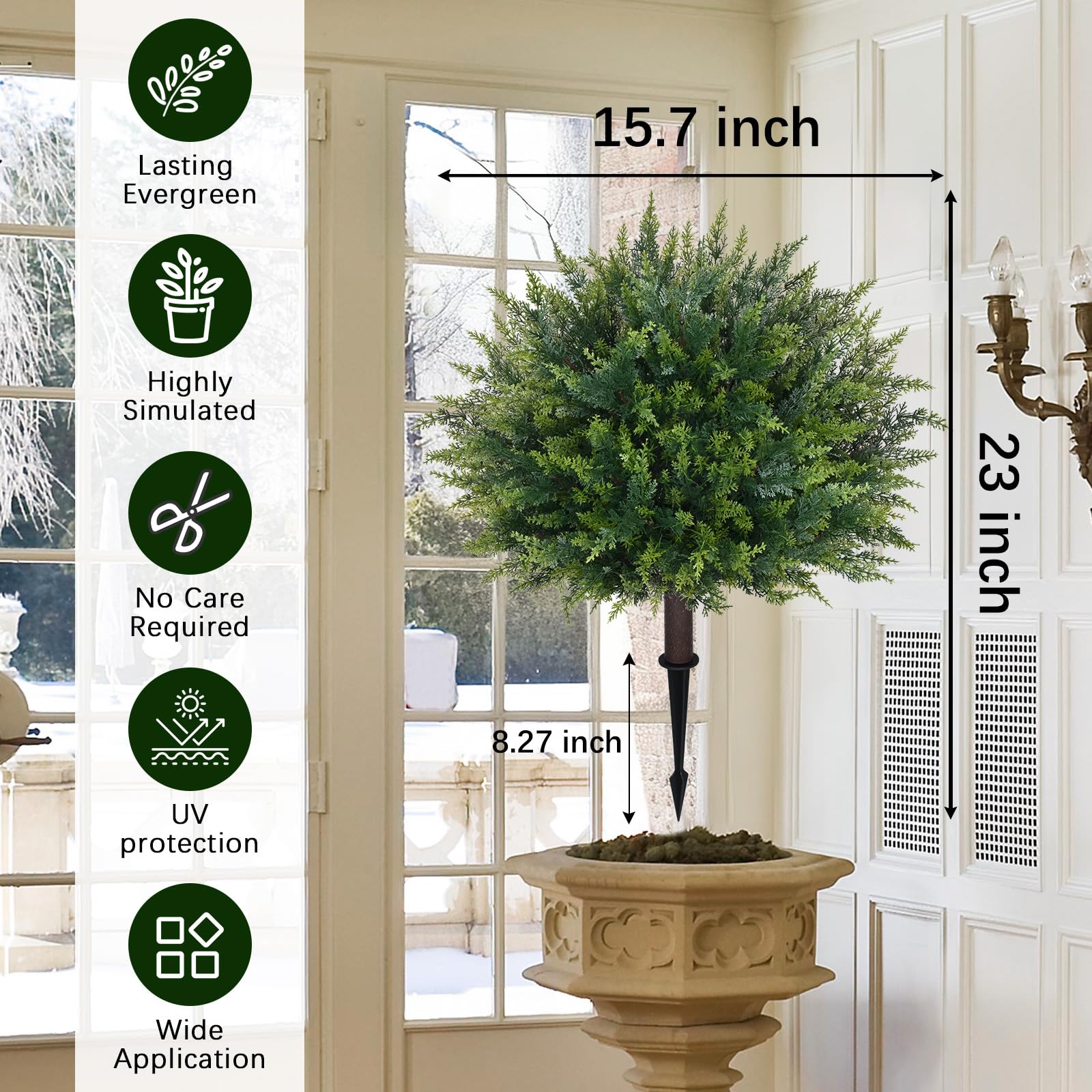 Waipfaru fake bushes for front porch decor, instantly elevating curb appeal.