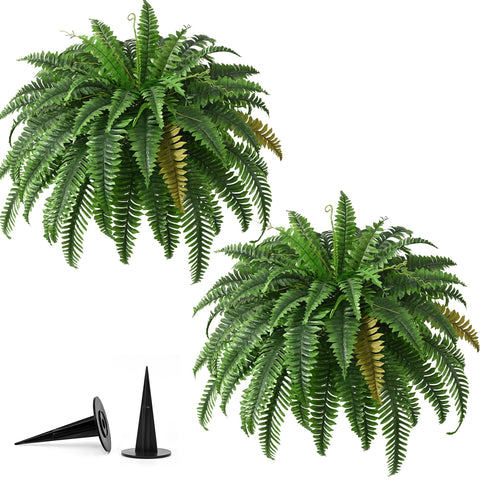 Waipfaru hanging-basket display adds verdant accents.