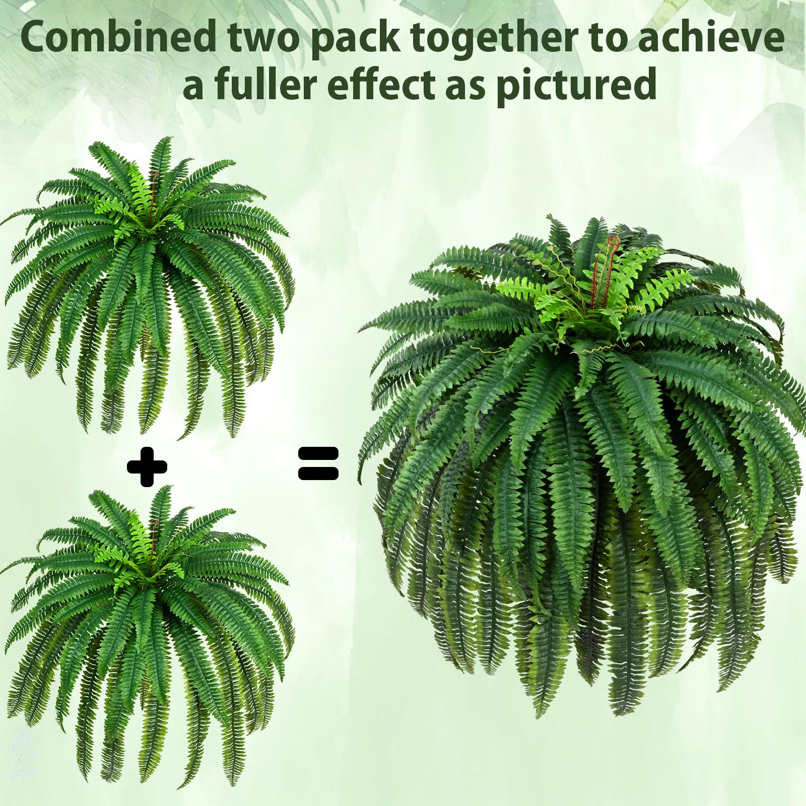 Waipfaru four-fern bouquet ready for versatile decoration
