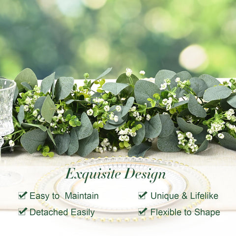 Waipfaru greenery garland with flowers creates natural focal points for events and celebrations.