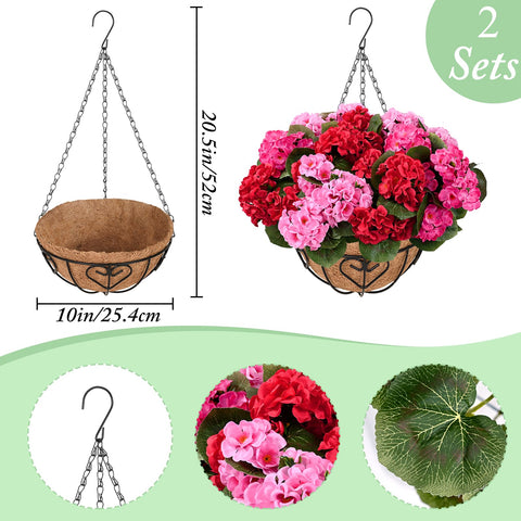 Waipfaru hanging baskets two-pack for instant outdoor display