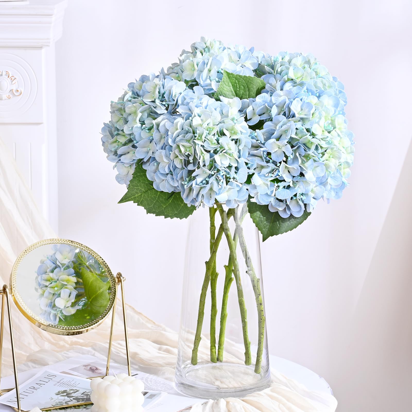 Waipfaru Hydrangea 20-inch stem blue blooms for tall, dramatic arrangements.