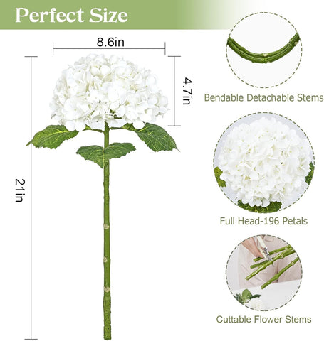 Waipfaru latex hydrangea petals texture realistic feel for year-round displays